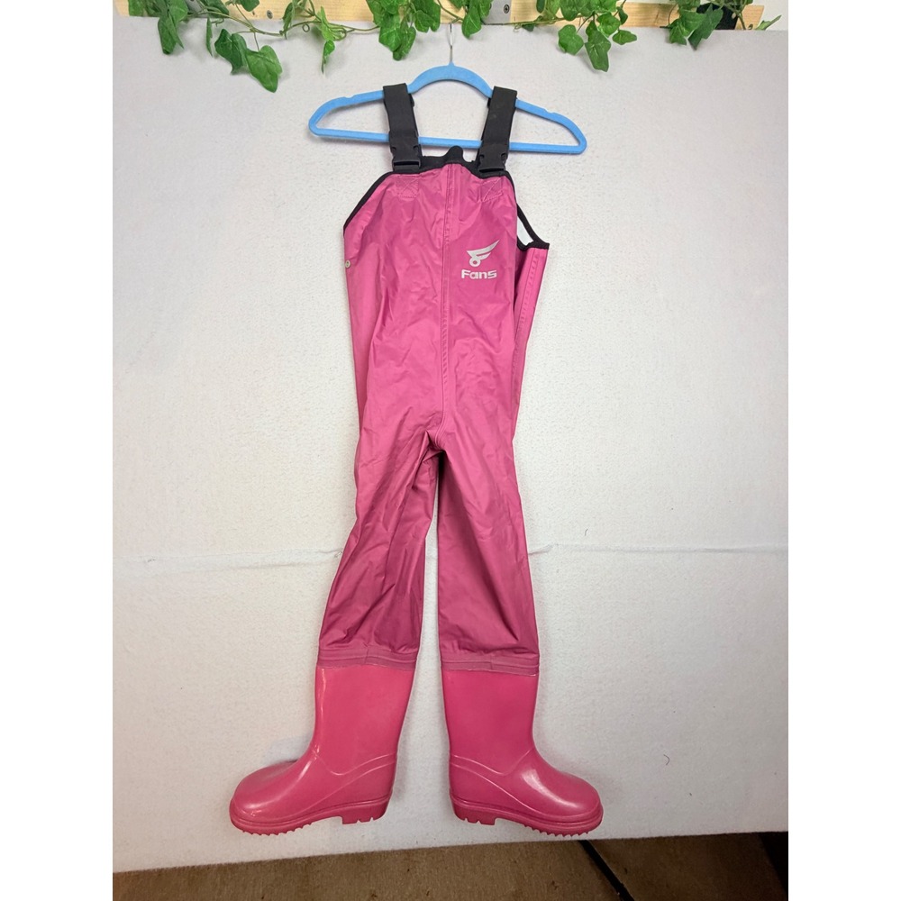 Fans Kids Pink Mermaid Waterproof Chest Waders Fishing Boots Size US 10/11 EU 29